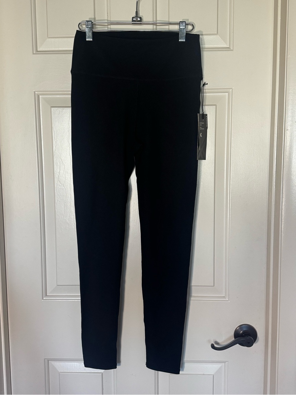 Woman Black Leggings - Stretchy High-Waist Bottoms